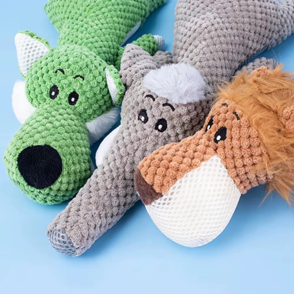 Plush Cartoon Puppy Dog Toys Pet Dog Chew Squeak Toys for Small Dogs Teeth Play with and Relieve Boredom with Fun Voice Pet Toys