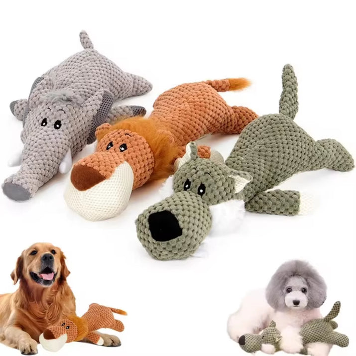 Plush Cartoon Puppy Dog Toys Pet Dog Chew Squeak Toys for Small Dogs Teeth Play with and Relieve Boredom with Fun Voice Pet Toys